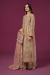 3 Piece Embroidered Organza Suit