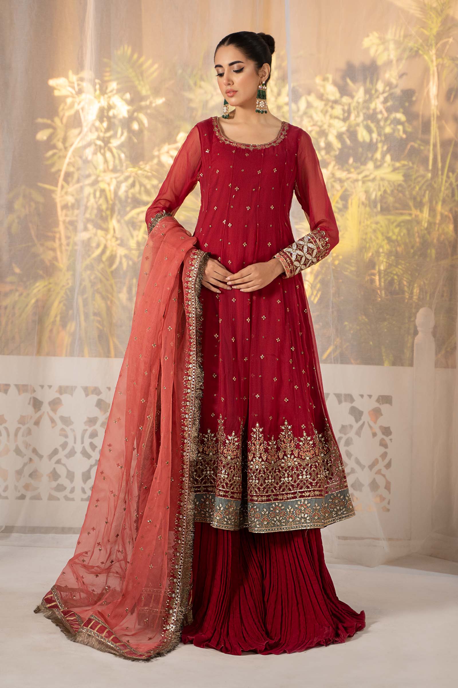 3 Piece Dyed Chiffon Suit