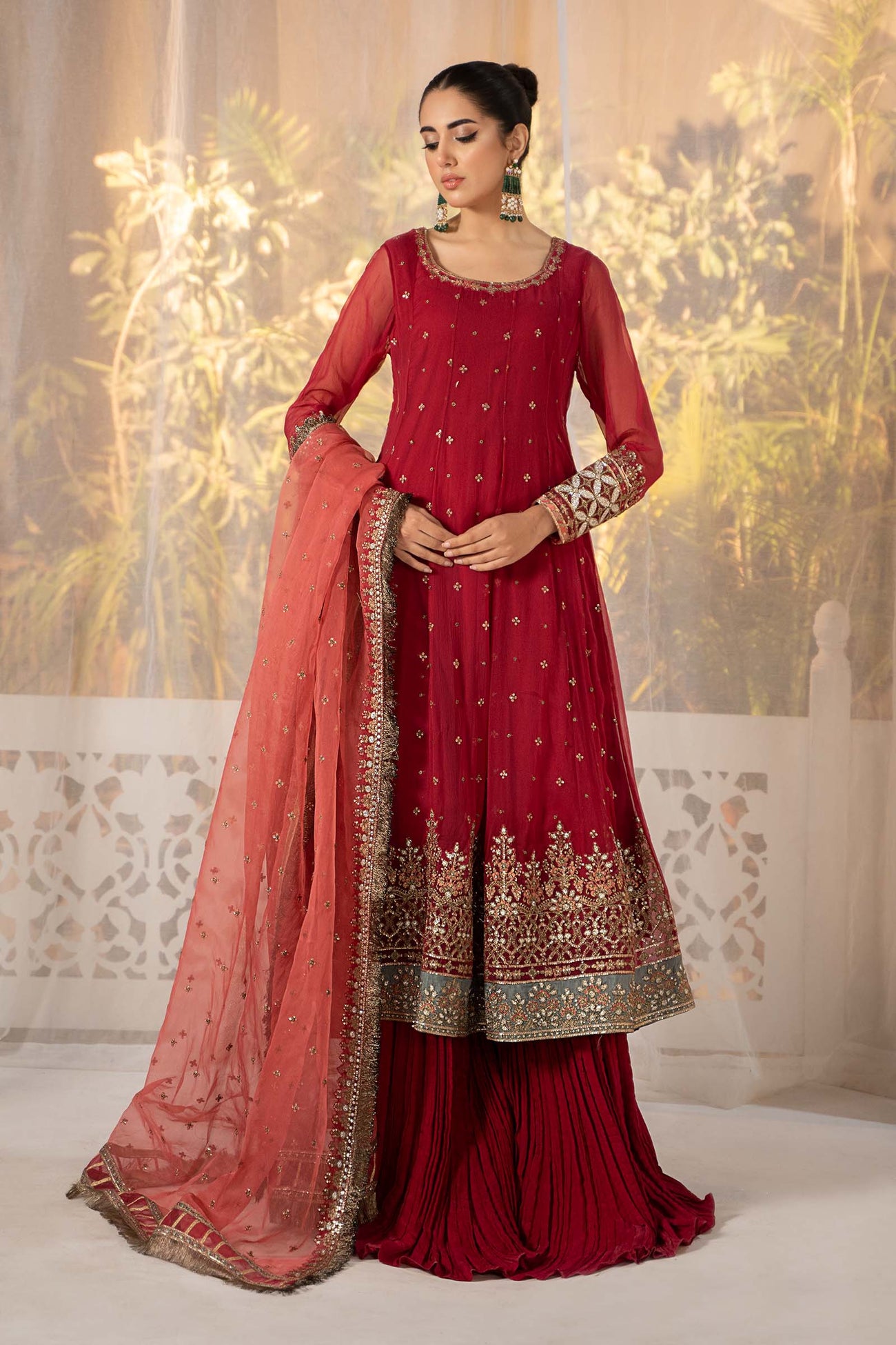 3 Piece Dyed Chiffon Suit