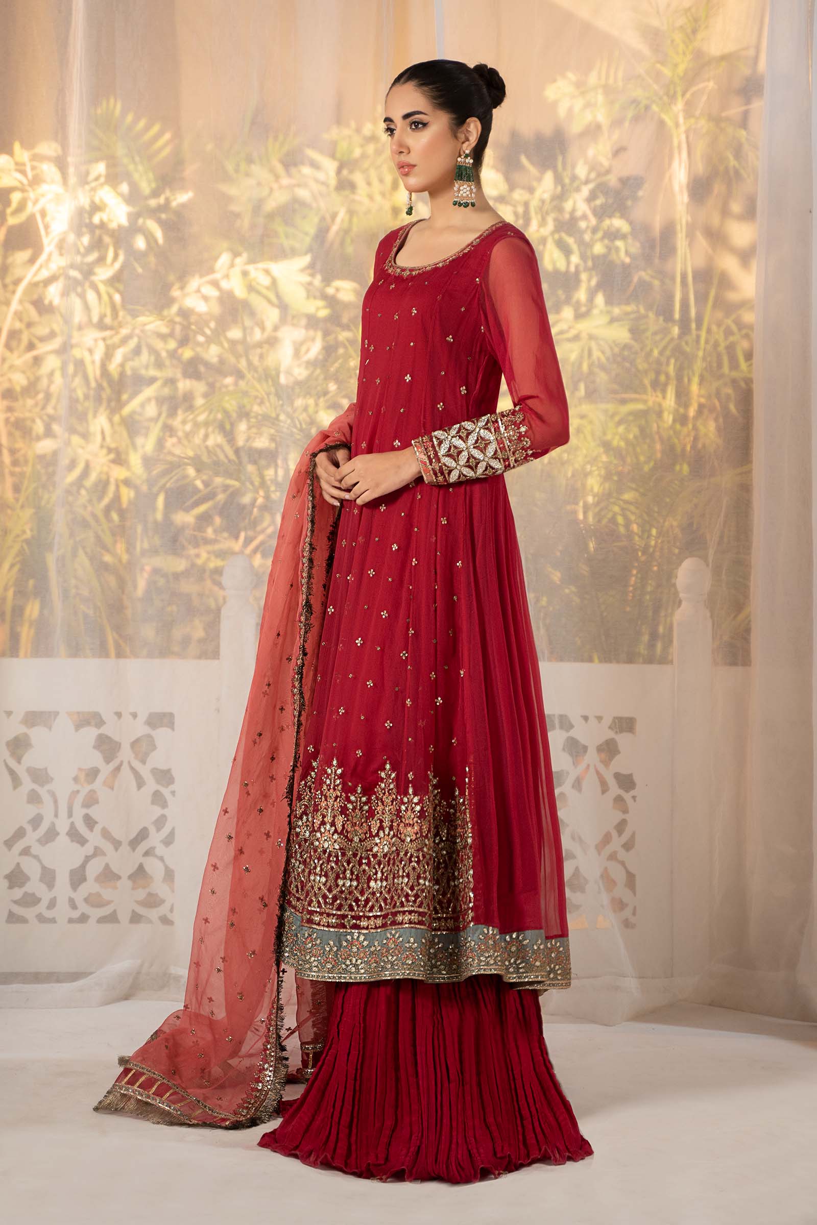 3 Piece Dyed Chiffon Suit