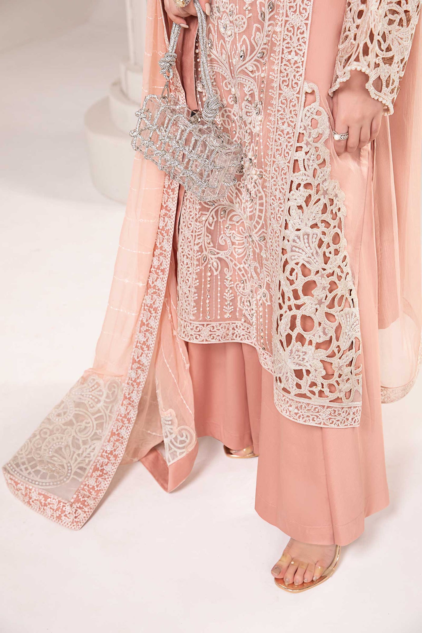3 Piece Embroidered Chiffon Suit