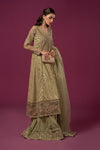 3 Piece Embroidered Cotton Lurex Jacquard Suit