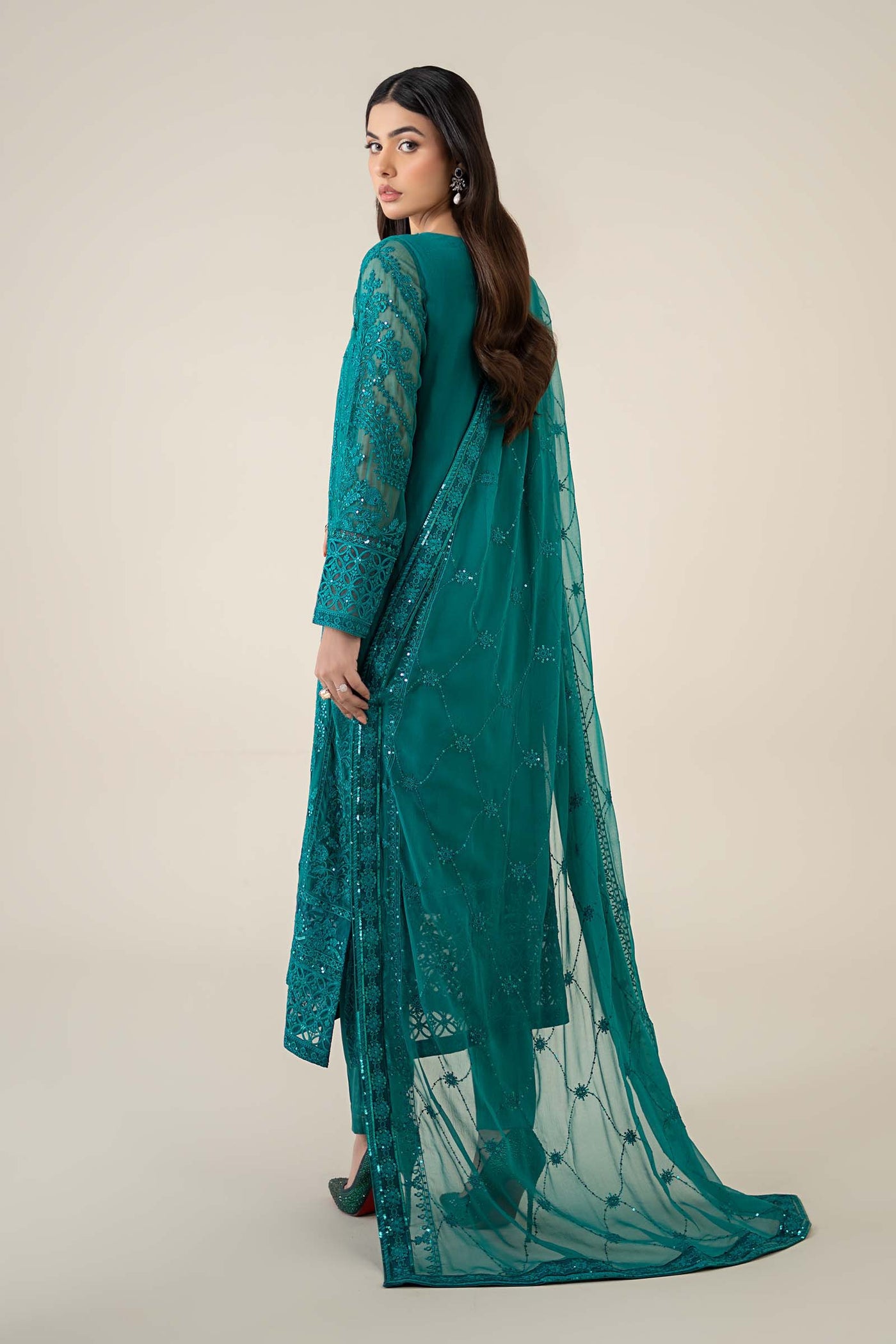 3 Piece Embroidered Chiffon Suit | SF-EF25-20