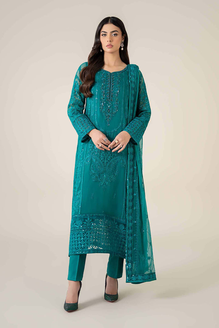 3 Piece Embroidered Chiffon Suit | SF-EF25-20 Eid Collection SFE2520-ESM-TEL