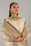 3 Piece Embroidered Raw Silk Suit