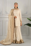 3 Piece Embroidered Raw Silk Suit