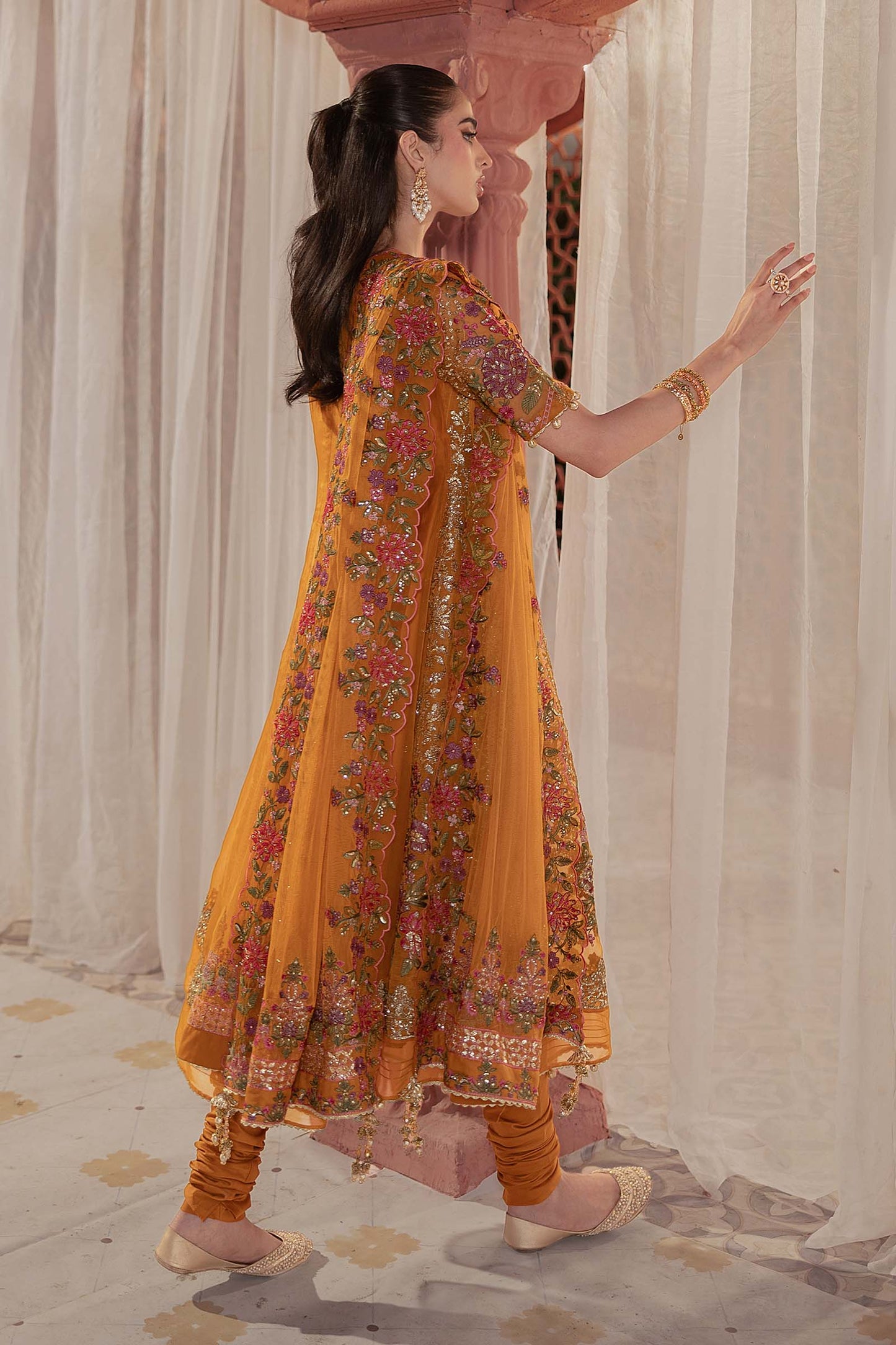 3 Piece Embroidered Organza Suit