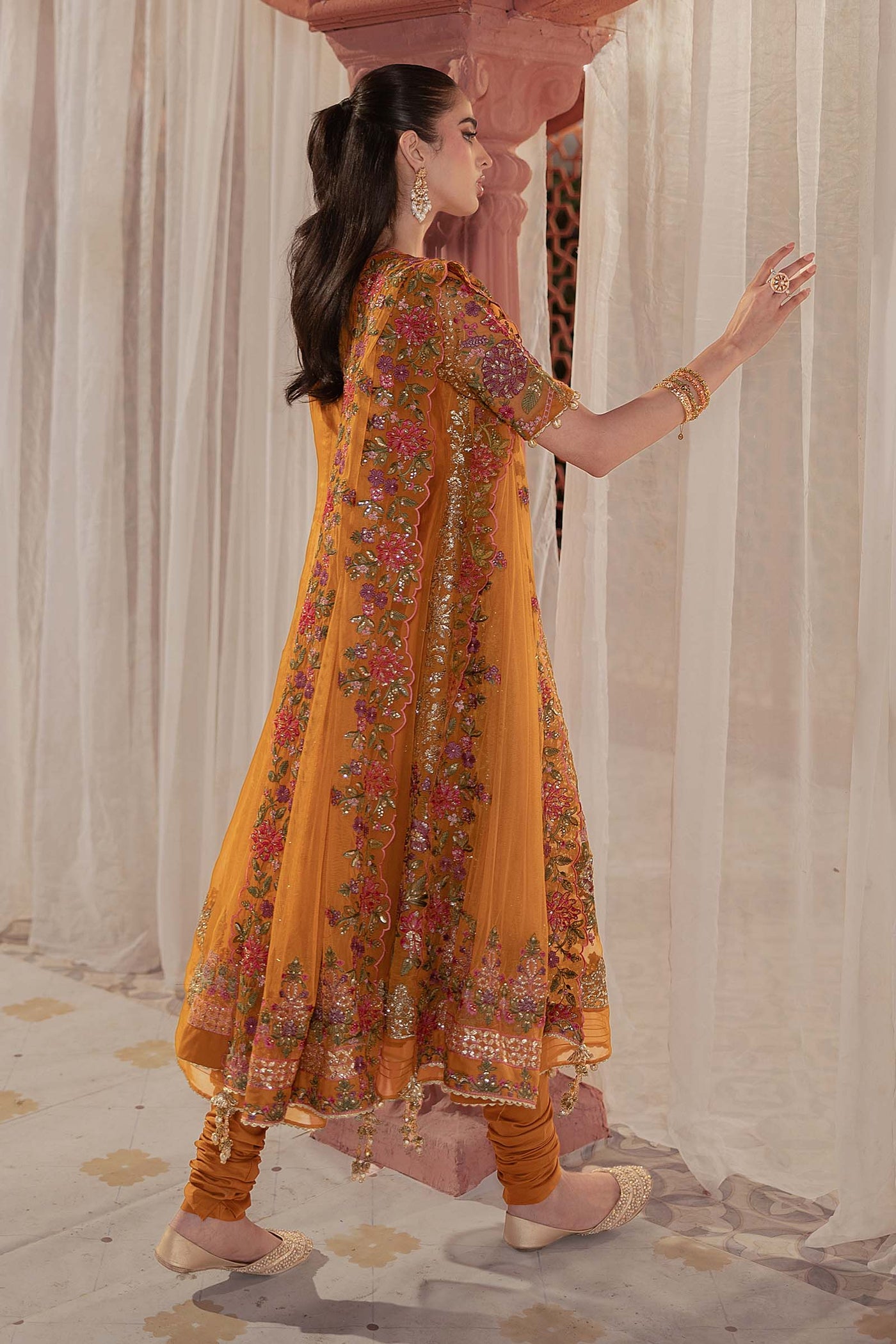 3 Piece Embroidered Organza Suit