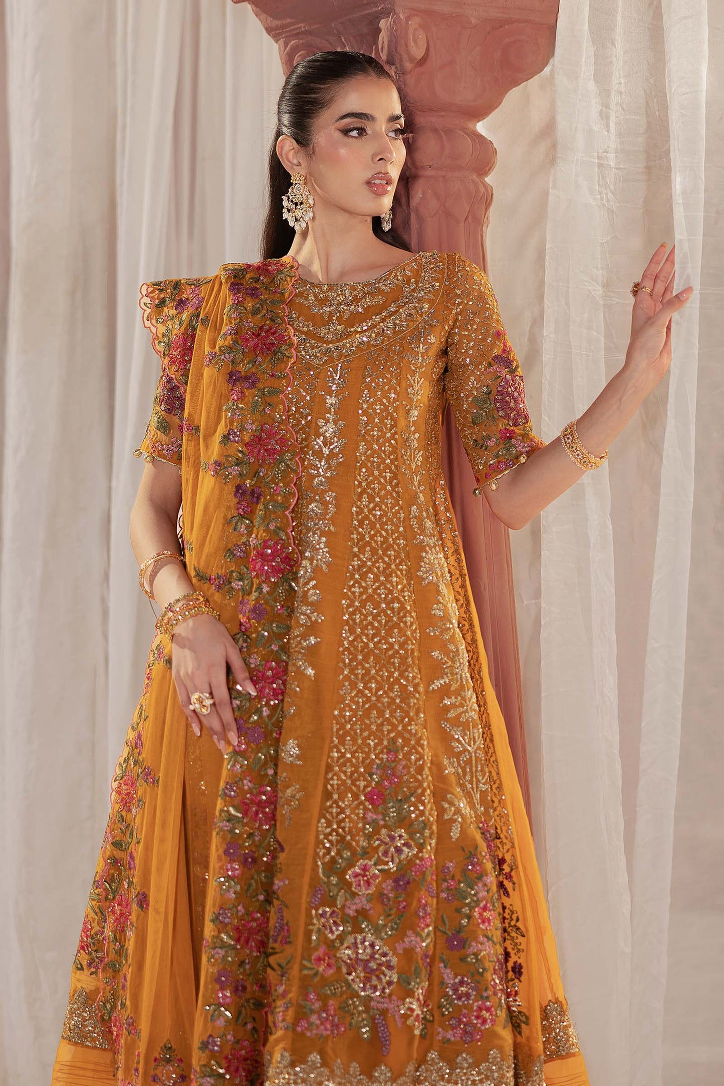 3 Piece Embroidered Organza Suit