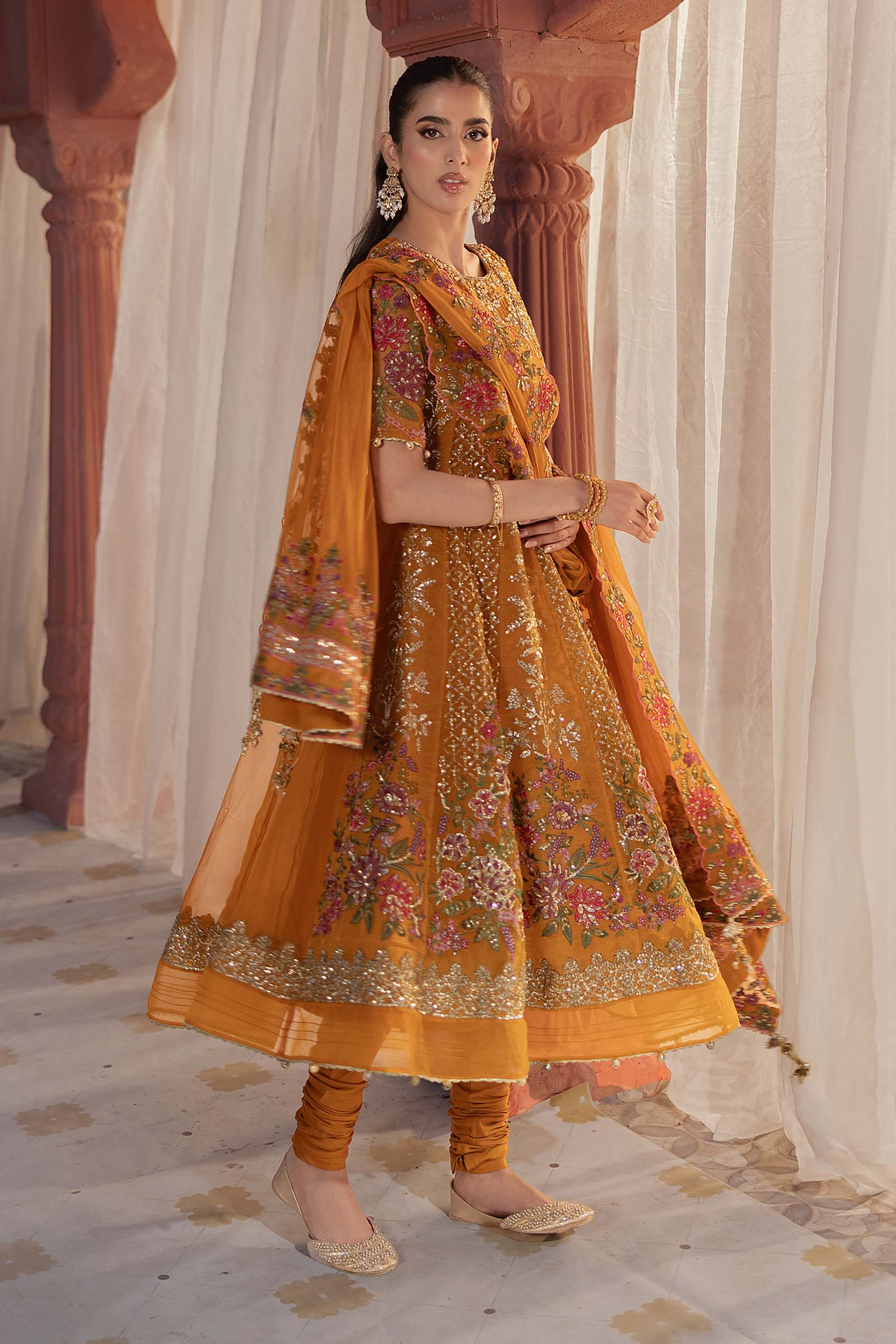 3 Piece Embroidered Organza Suit