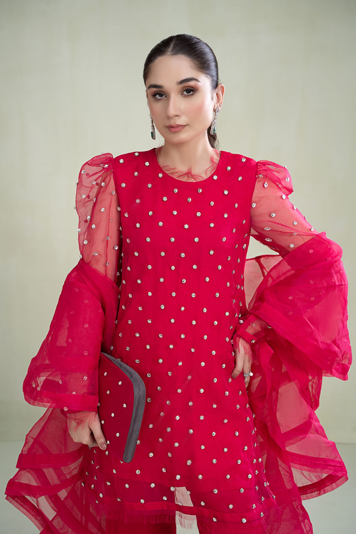 3 Piece Dyed Organza Suit | SF-PFW23-06