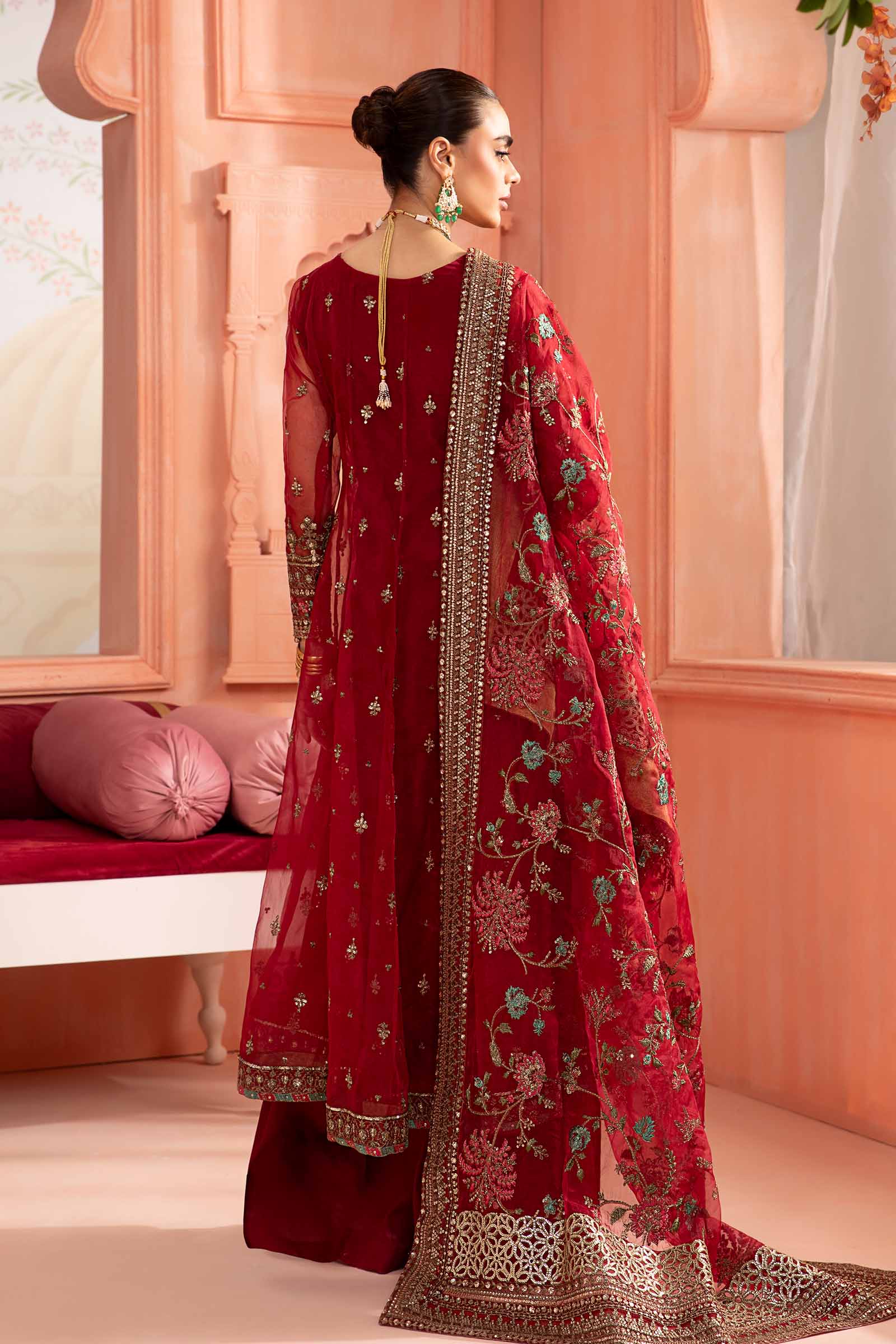 3 Piece Embroidered Organza Suit