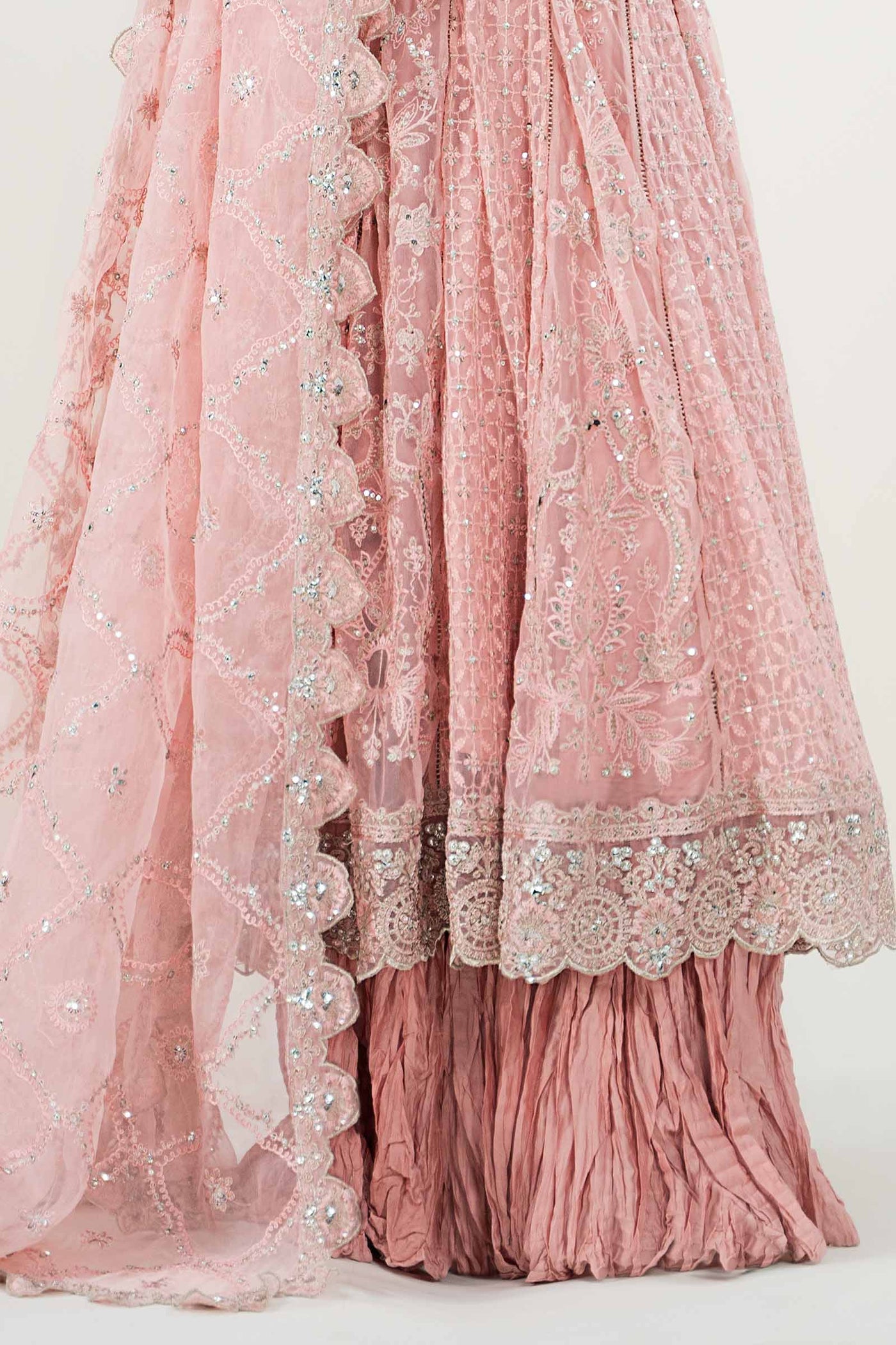 3 Piece Embroidered Net Suit