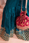 3 Piece Embroidered Bamber Raw Silk Suit