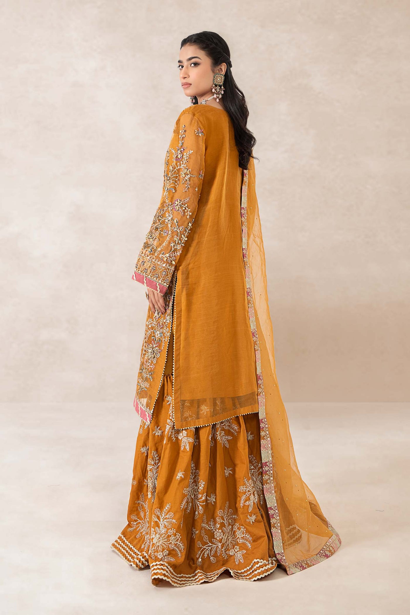 3 Piece Embellished Organza Suit