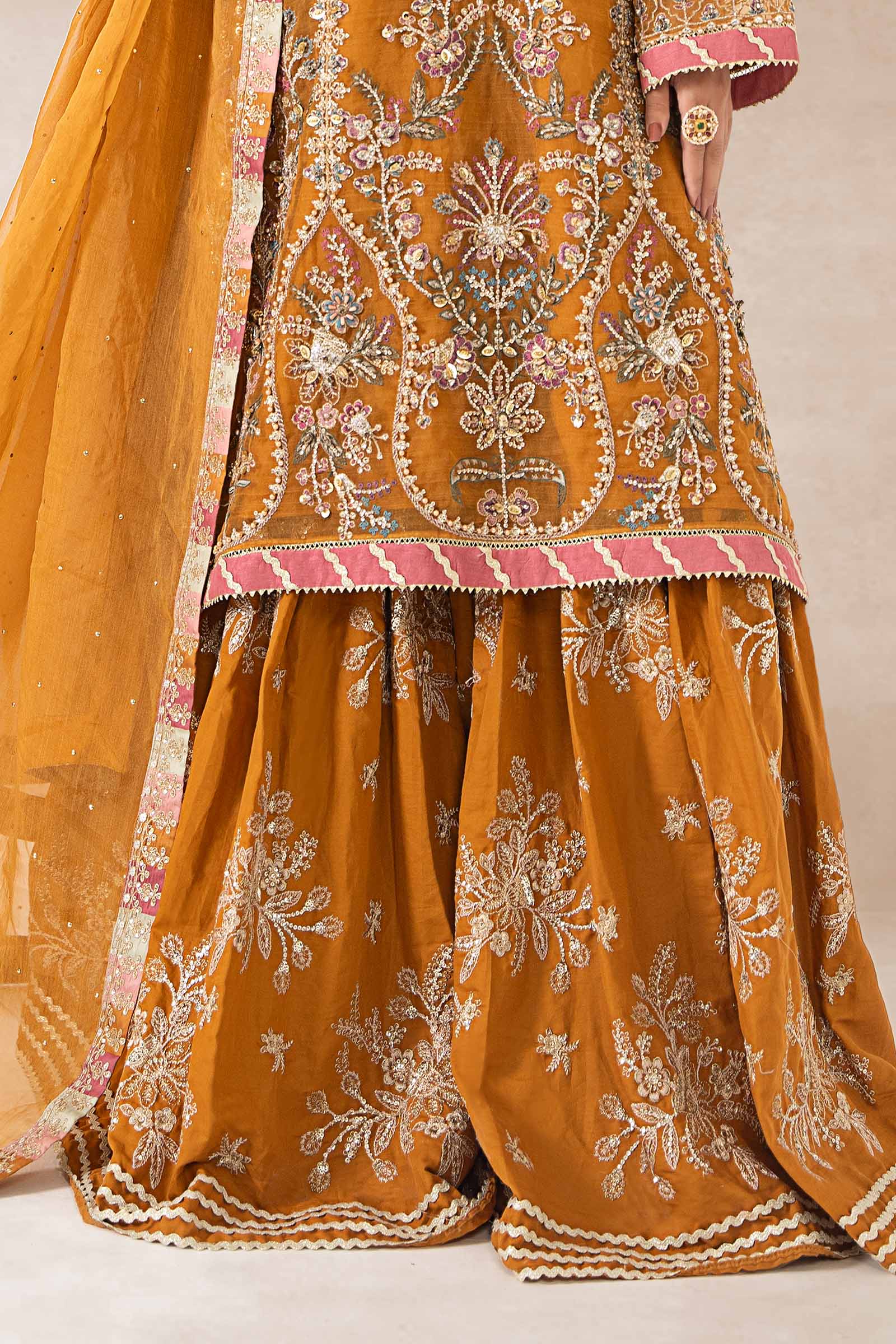 3 Piece Embellished Organza Suit