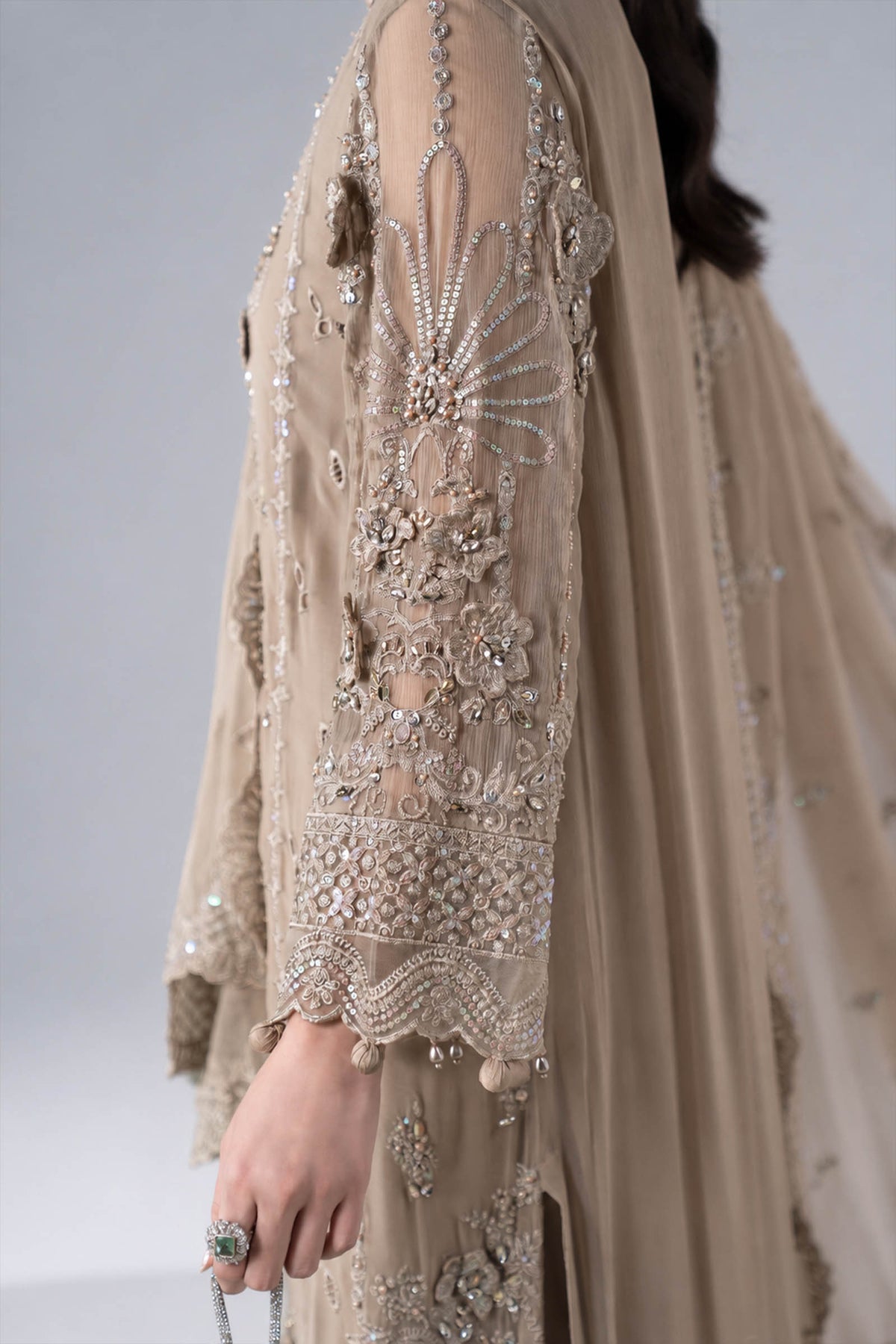 3 Piece Embroidered Chiffon Suit