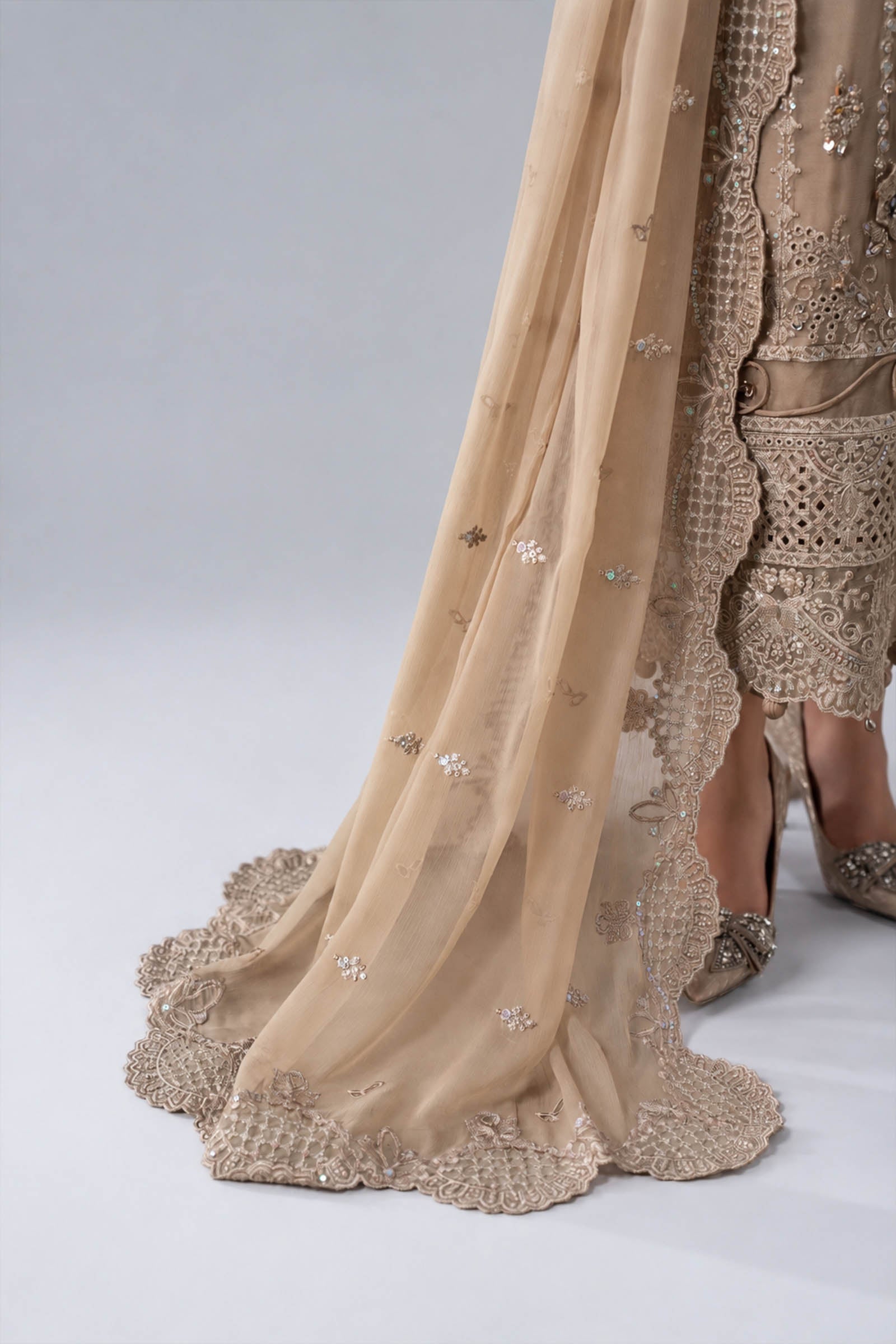 3 Piece Embroidered Chiffon Suit