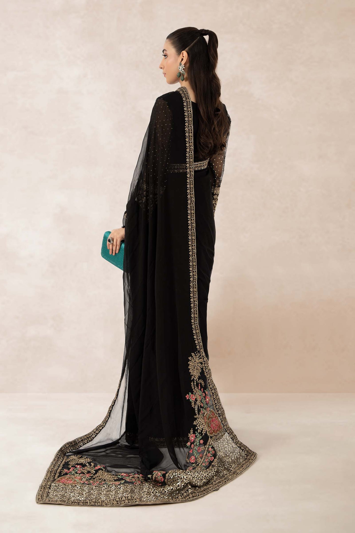 Embroidered Organza Saree