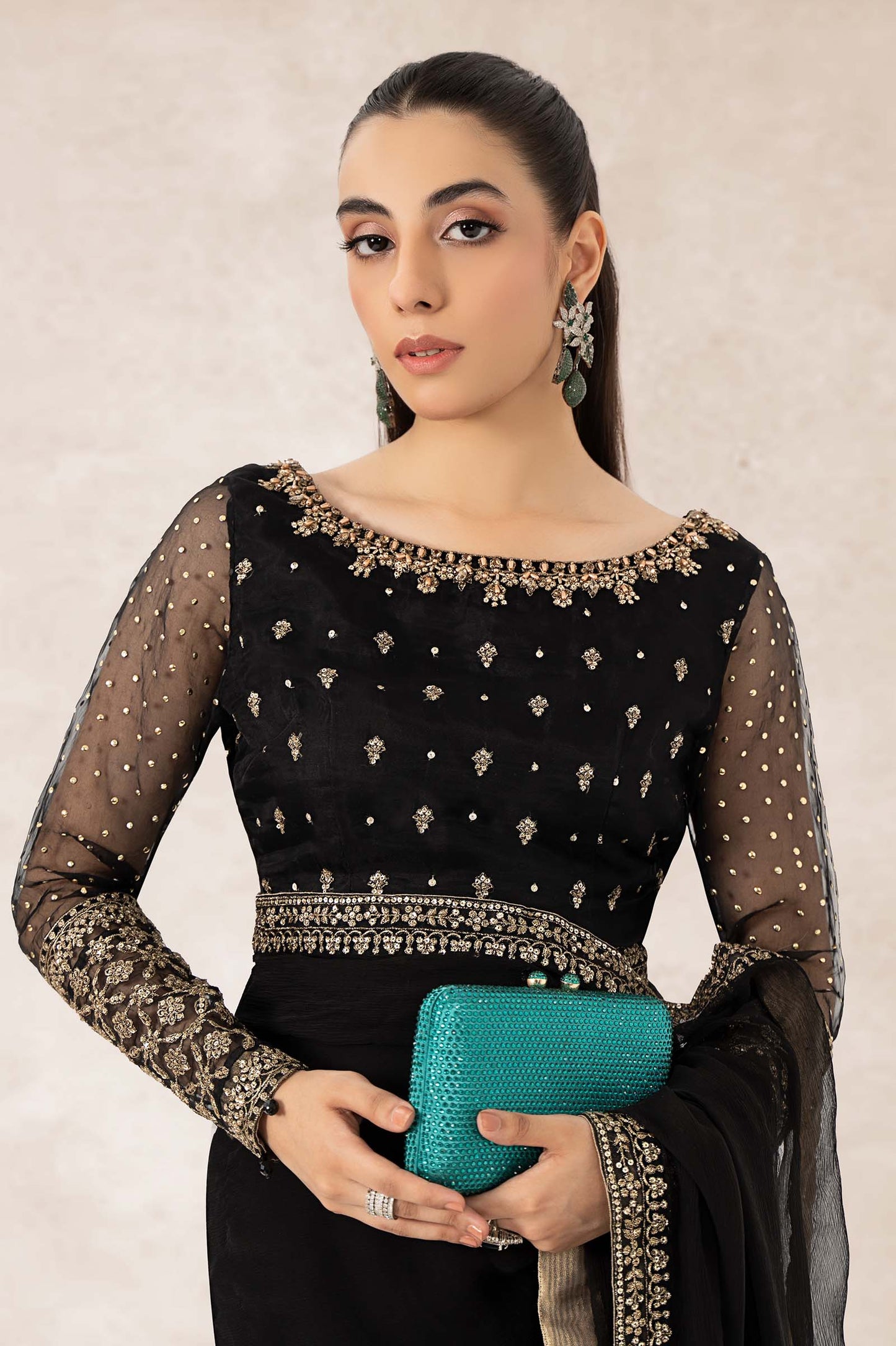 Embroidered Organza Saree