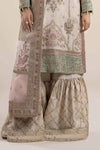 3 Piece Embroidered Bamber Raw Silk Suit