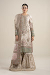 3 Piece Embroidered Bamber Raw Silk Suit