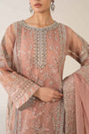 3 Piece Embroidered Organza Suit