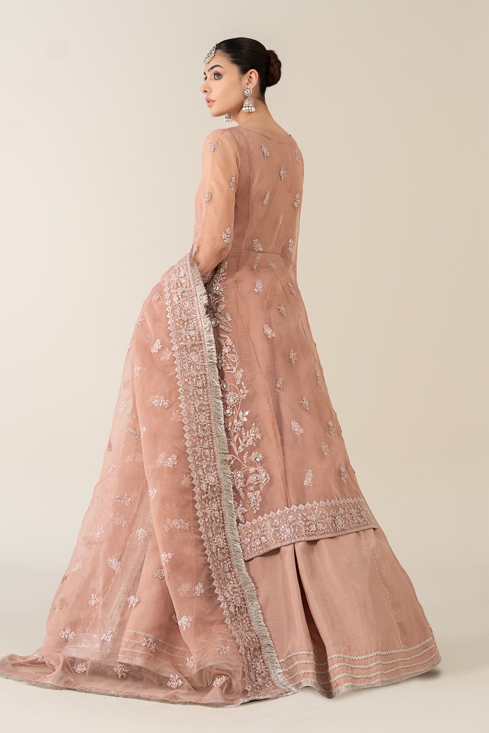 3 Piece Embroidered Organza Suit