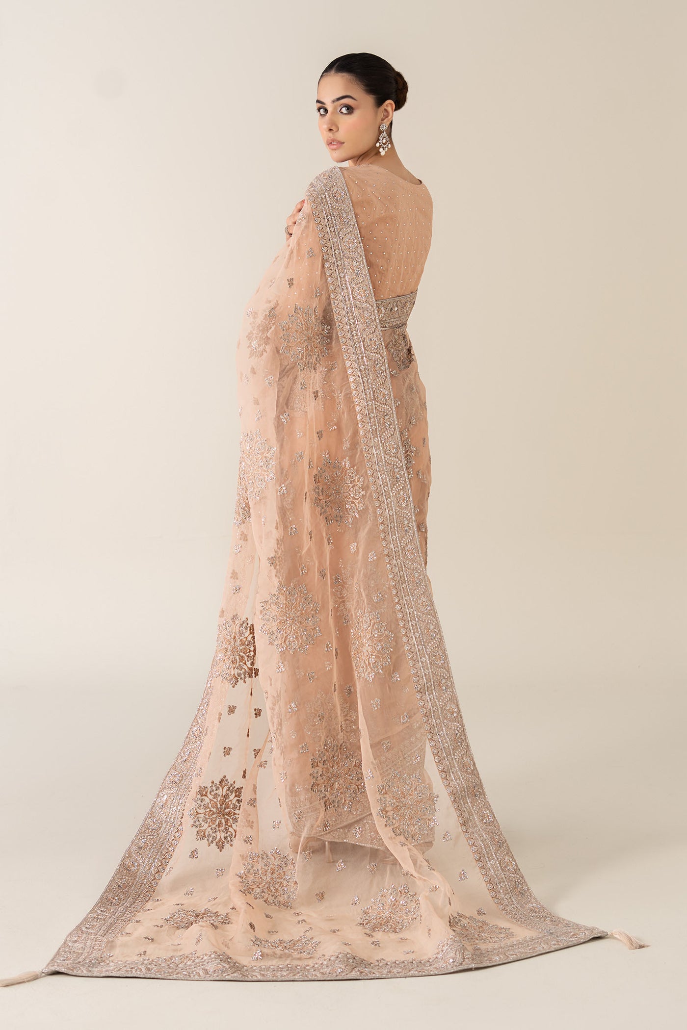 Embroidered Organza Saree