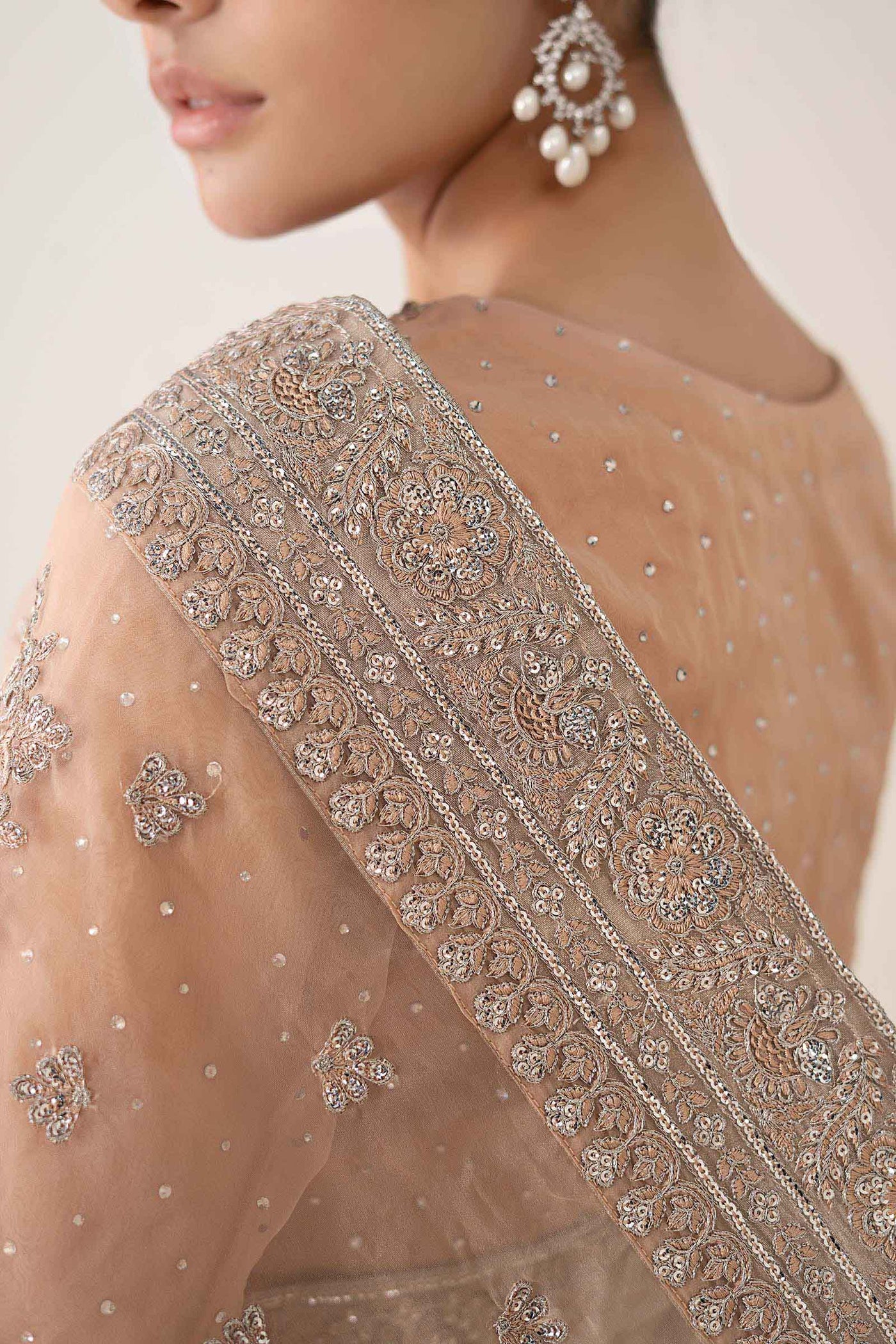 Embroidered Organza Saree
