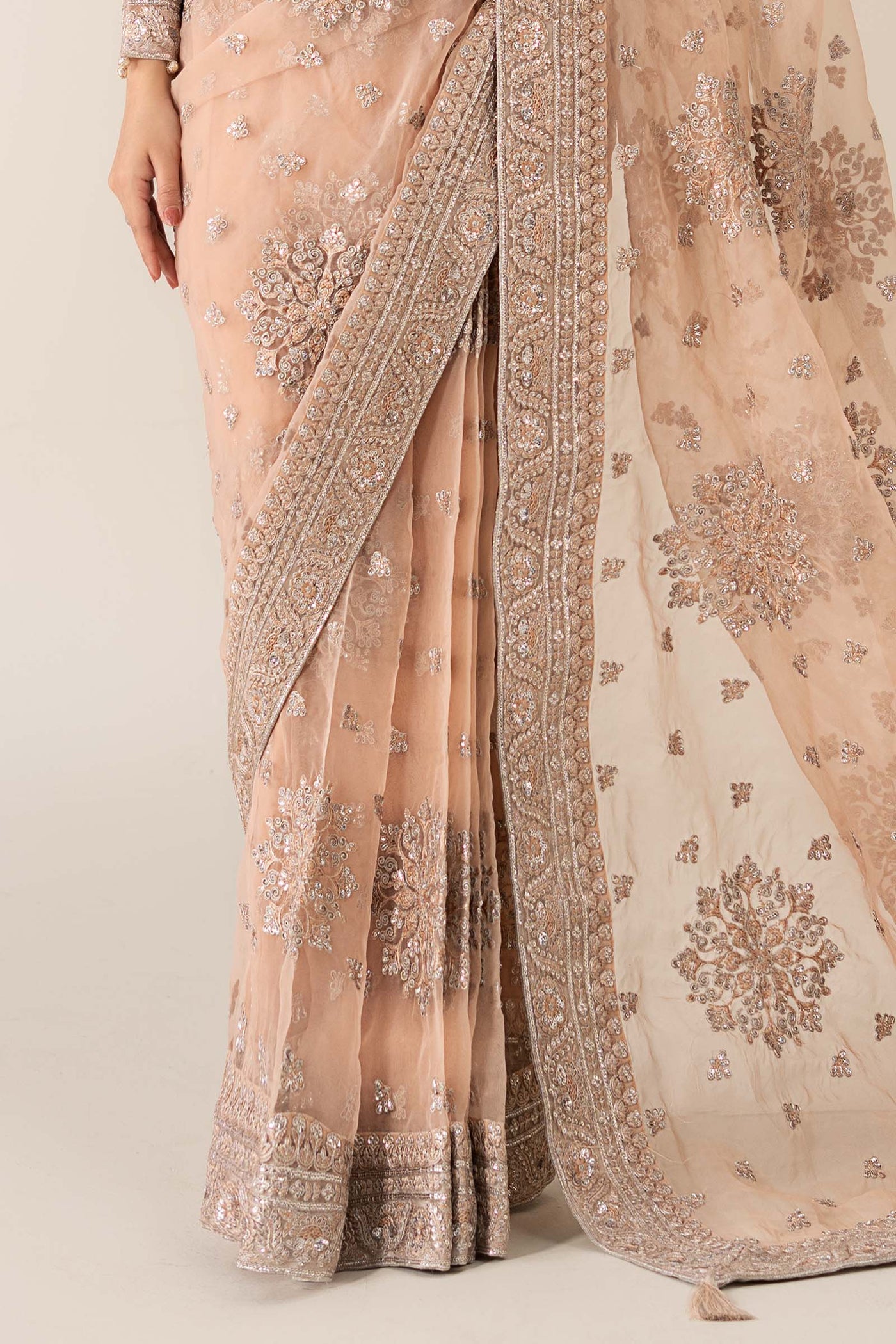 Embroidered Organza Saree