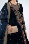 3 Piece Embroidered Velvet Suit