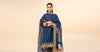 3 Piece Embroidered Raw Silk Suit
