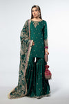 3 Piece Embroidered Raw Silk Suit
