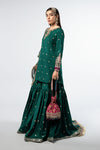 3 Piece Embroidered Raw Silk Suit