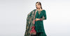 3 Piece Embroidered Raw Silk Suit