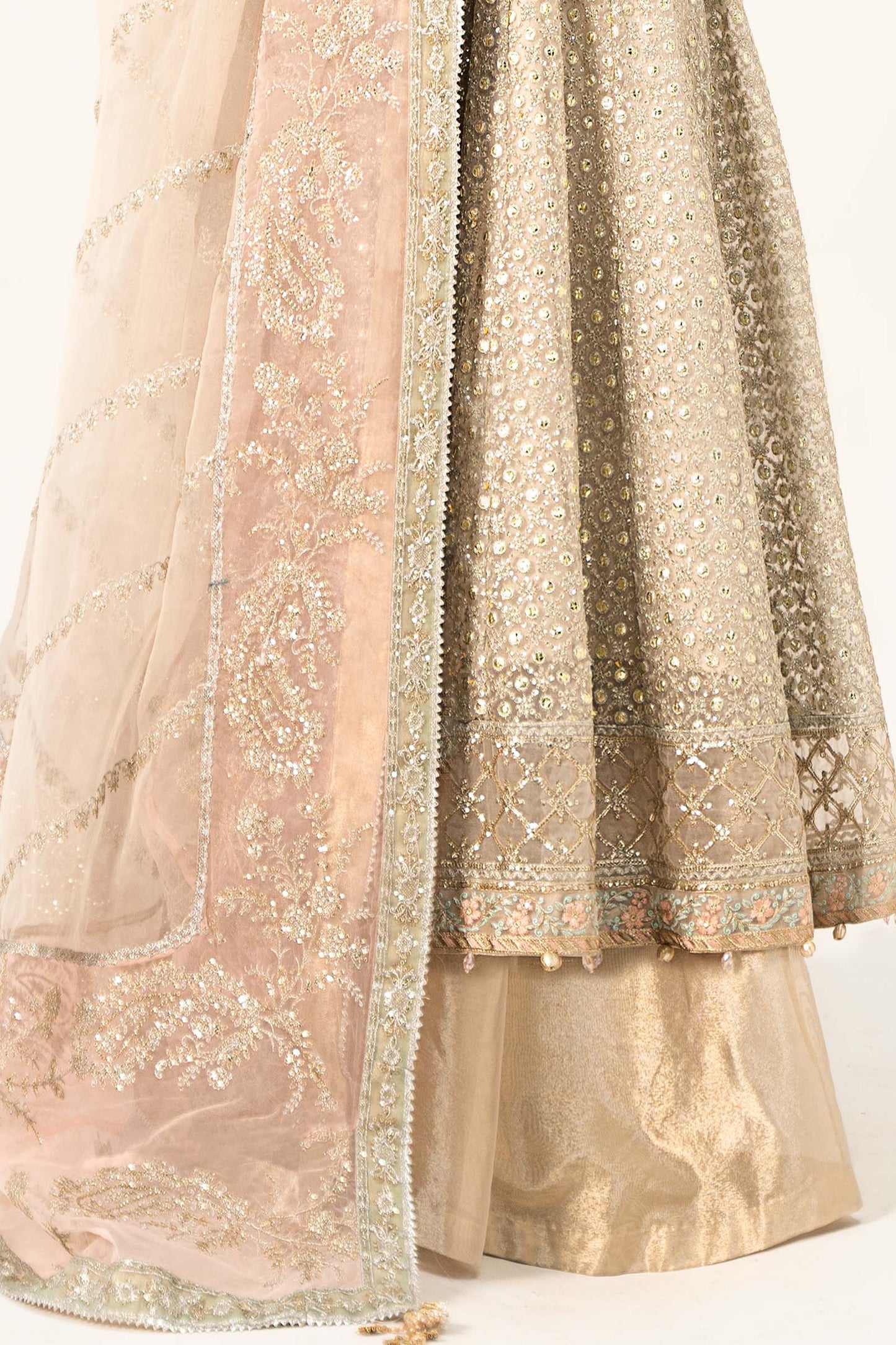 3 Piece Embroidered Organza Suit
