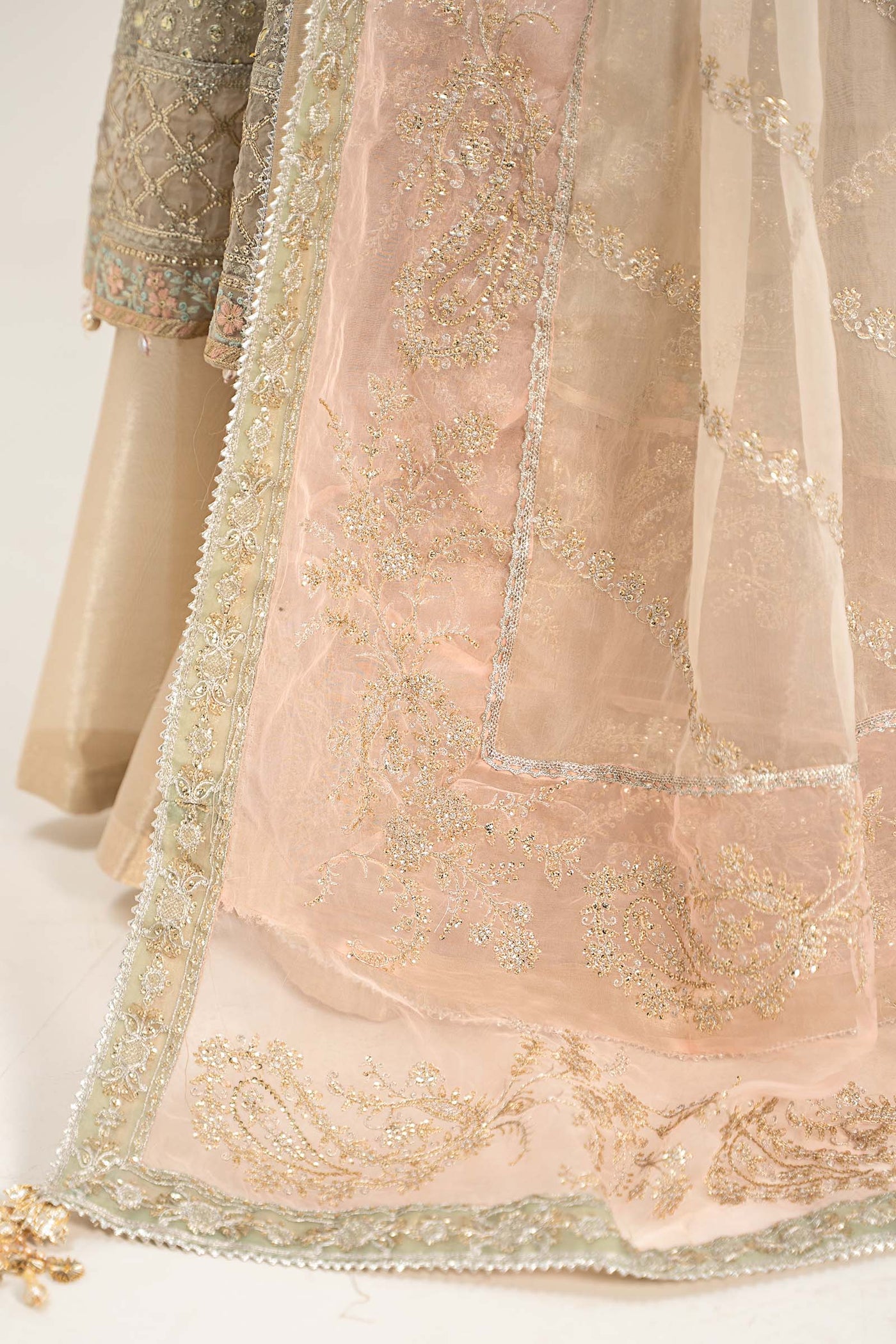 3 Piece Embroidered Organza Suit