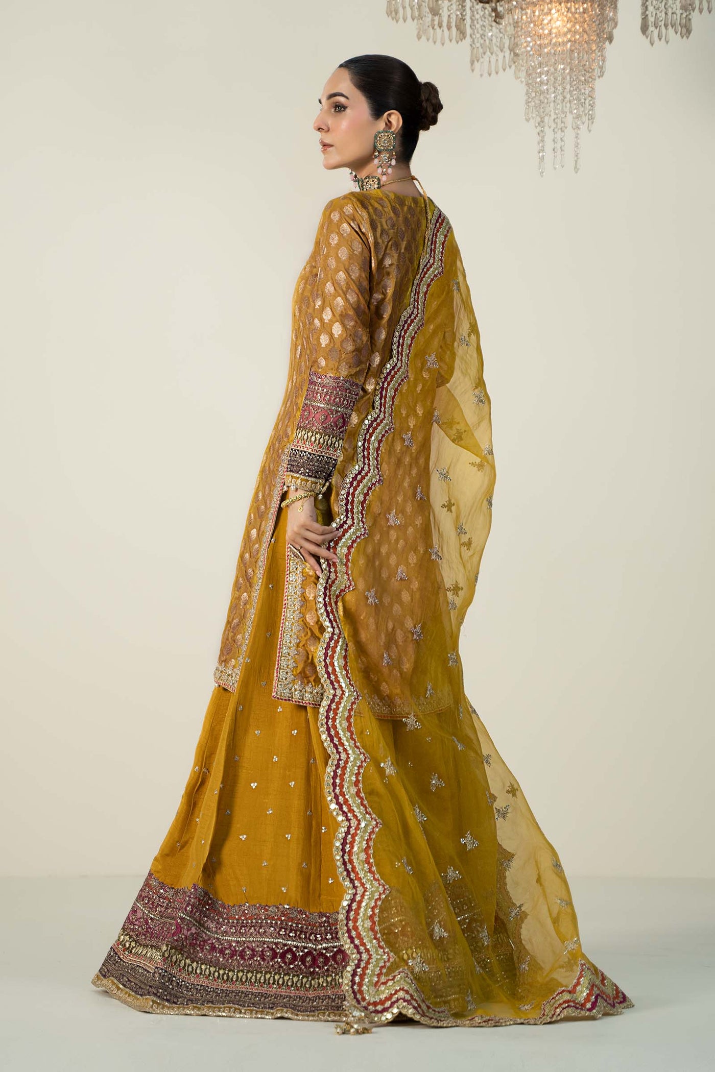 3 Piece Embroidered Jacquard Suit