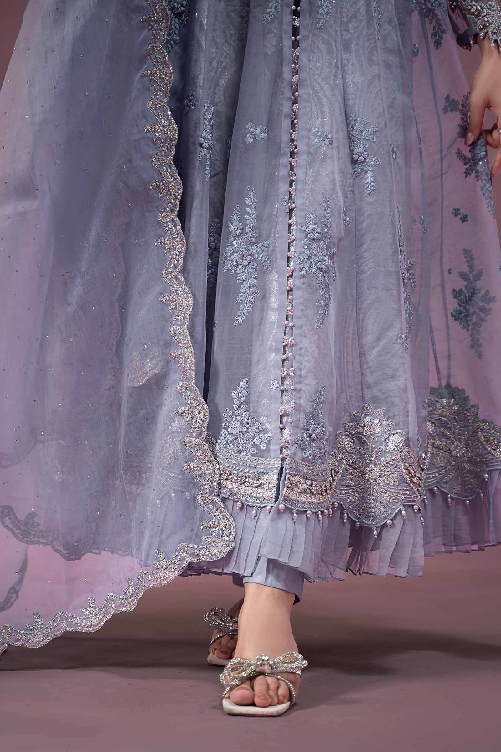 3 Piece Embroidered Organza Suit