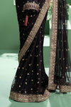 3 Piece Embroidered Net Saree