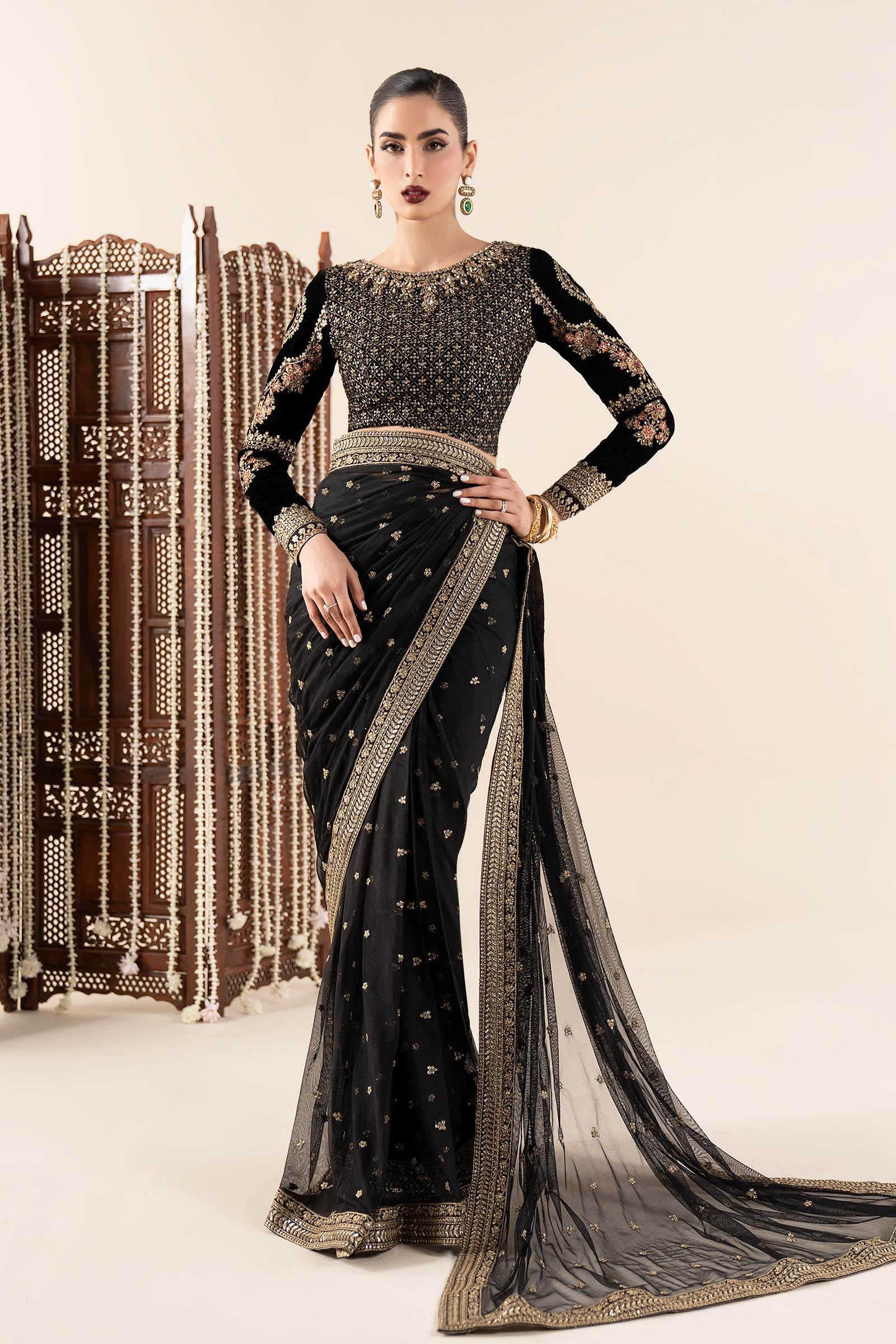 Embroidered Net Saree