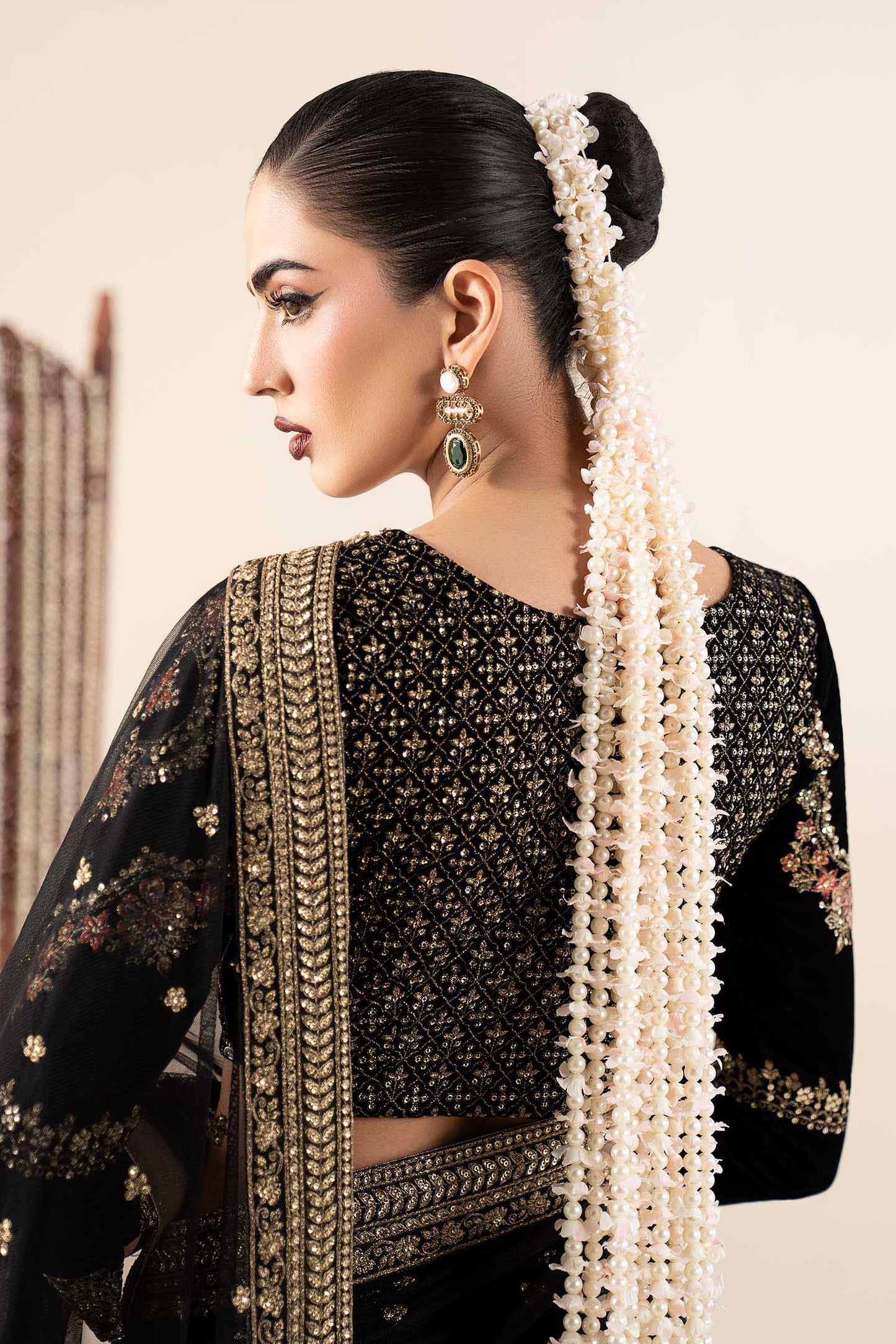 Embroidered Net Saree