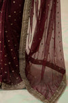 Embroidered Net Saree