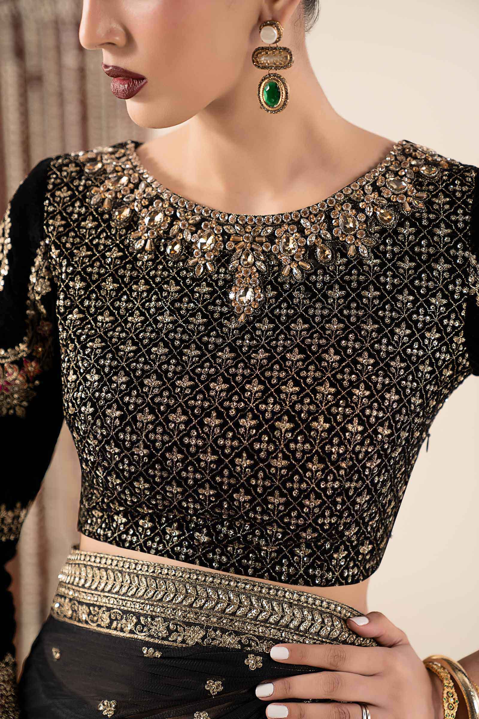 Embroidered Net Saree