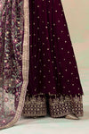 3 Piece Embroidered Velvet Suit