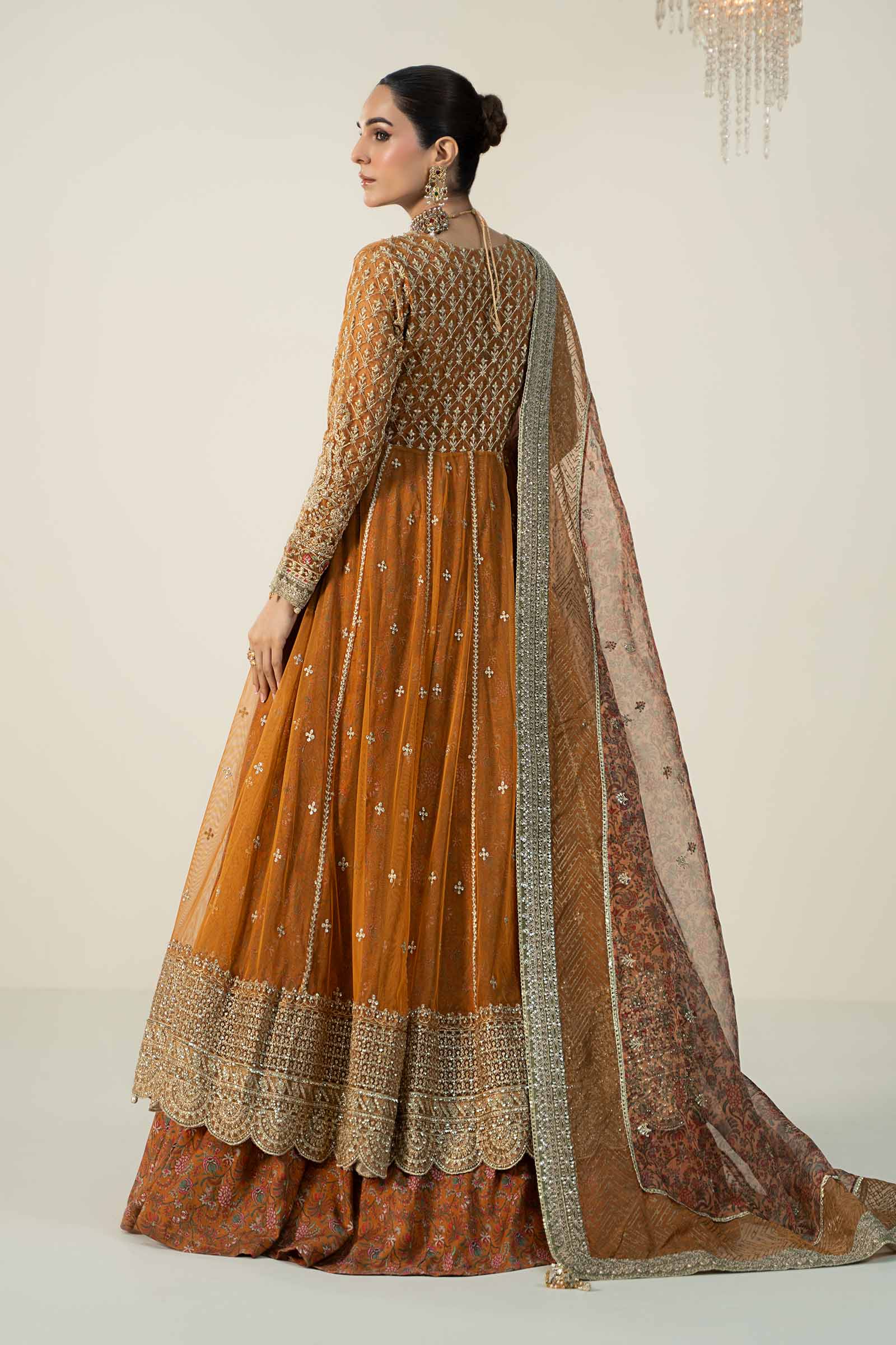 3 Piece Embroidered Net Suit