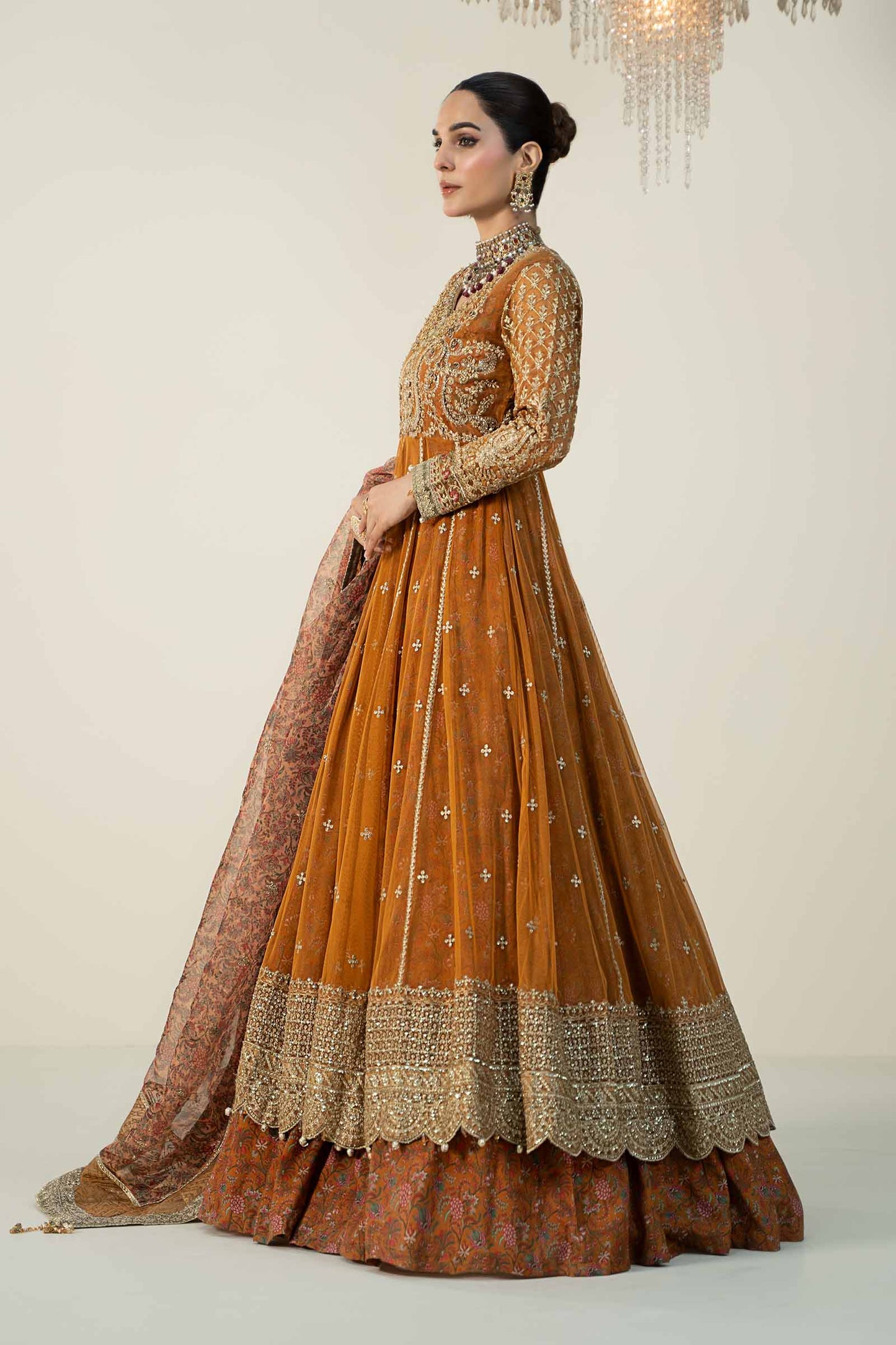 3 Piece Embroidered Net Suit