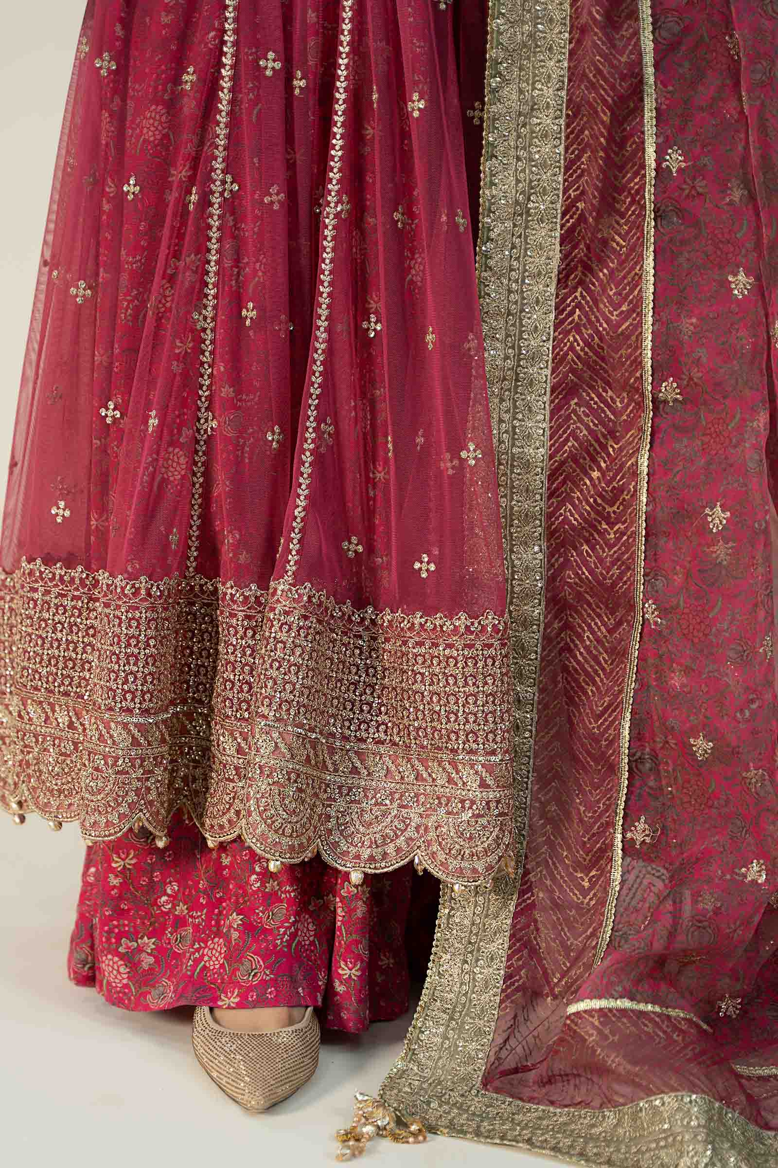 3 Piece Embroidered Net Suit