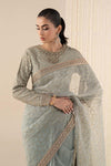 3 Piece Embroidered Raw Silk Suit